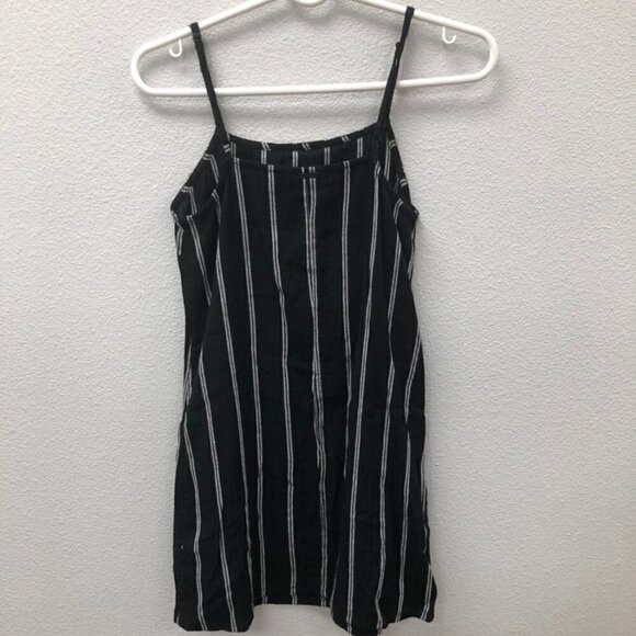 BILLABONG Straight Round Striped Dress Black & White Pockets Size XS - Picture 7 of 10